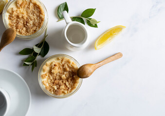 Fresh homemade cheesecake.