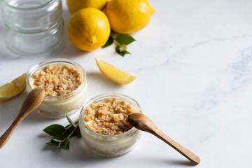 Fresh homemade cheesecake.