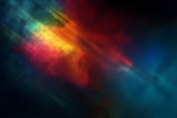 fond abstrait color&eacute; avec des nuances lumineuses de rouge, bleu et jaune sur fond sombre avec espace n&eacute;gatif copyspace