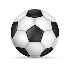 leather soccer ball. Soccer balls or football ball. Vector illustration.