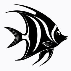 Angelfish silhouette vector illustration