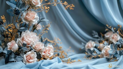 Romantic allure: captivating wedding invitation card adorned with text wedding, blending elegance and sentiment in beautiful design, perfect for announcing and inviting to joyous celebration of love.