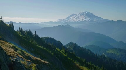 Fototapeta premium Mountain View at Dawn in the Cascades