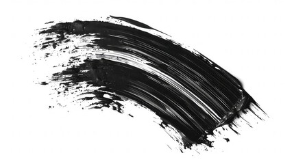 Mascara brush stroke texture black paint swatch makeup smudge ink isolated background eye brushstroke. Smear brush paintbrush mascara white lash splash stroke mark pencil pen pattern scribble chinese.