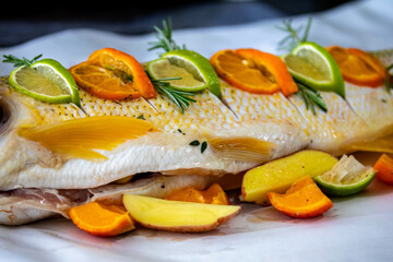 Wonderful Brazilian freshwater fish  or Salminus maxillosus known as dourado, the king of the river