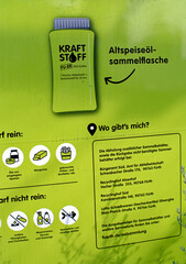 Vending machine for dispensing used cooking oil for reuse for fuel production