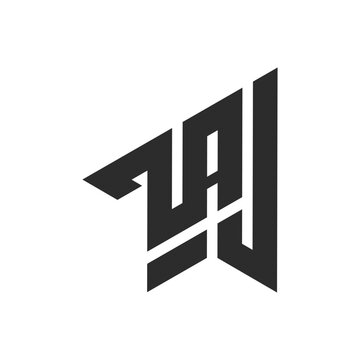 ZAJ letter logo, ZAJ or Z J letter alphabet logo