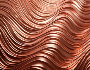 Abstract Copper Wave Pattern