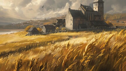A mystery novel set in a milling town, where the plot revolves around the theft of a valuable ancient grain formula