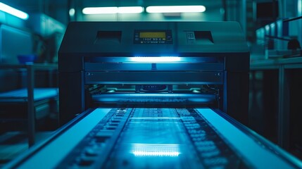 Industrial Printing Machine in Operation