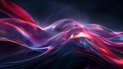 Abstract Red And Blue Light Waves