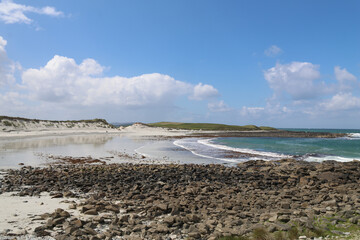 Sollas Beach auf North-Uist, Äußere Hebriden, Schottland