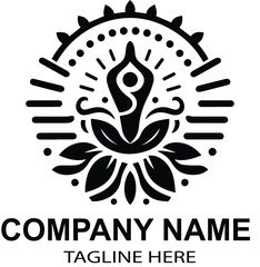 vector yoga logo design 