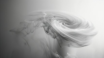 Fototapeta premium Photograph of a swirling vortex of smoke, reminiscent of a miniature tornado