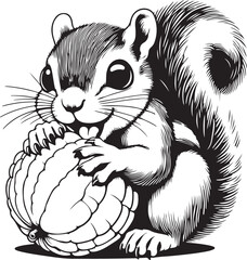 Cartoon squirrel vector image