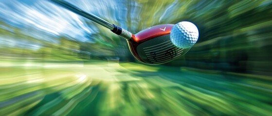 Golf shot close up, adrenaline shot, capturing the shot