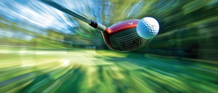 Golf shot close up, adrenaline shot, capturing the shot