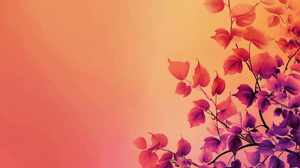 Orange and Grape vine gradient background. PowerPoint and Business background