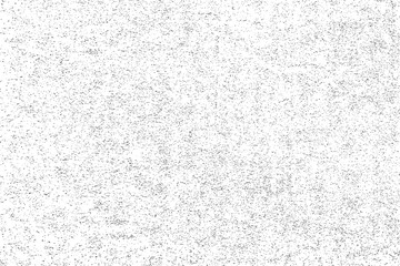 Worn black grunge texture. Dark grainy texture on white background. Dust overlay textured. Grain noise particles. Weathered effect. Torn graininess pattern. Vector illustration, EPS 10.