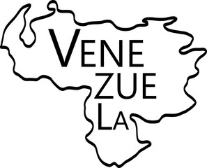 drawing of venezuela map.