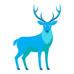 Obraz premium blue elk, poised and dignified, with a transparent background perfect for design versatility.