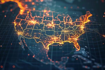 Detailed usa map pinpointing key election areas for comprehensive analytical review