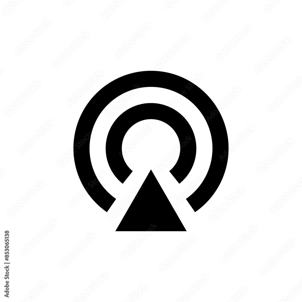 Poster wireless hotspot network signal icon . nfc broadcast internet connection icons ; transmission antenna radio tower icon symbol ; wireless connection icons