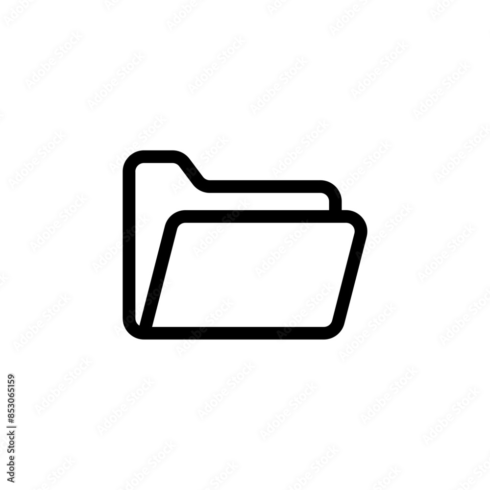 Aufkleber open folder icon, file document archive icon sign - data storage folder file document icon button