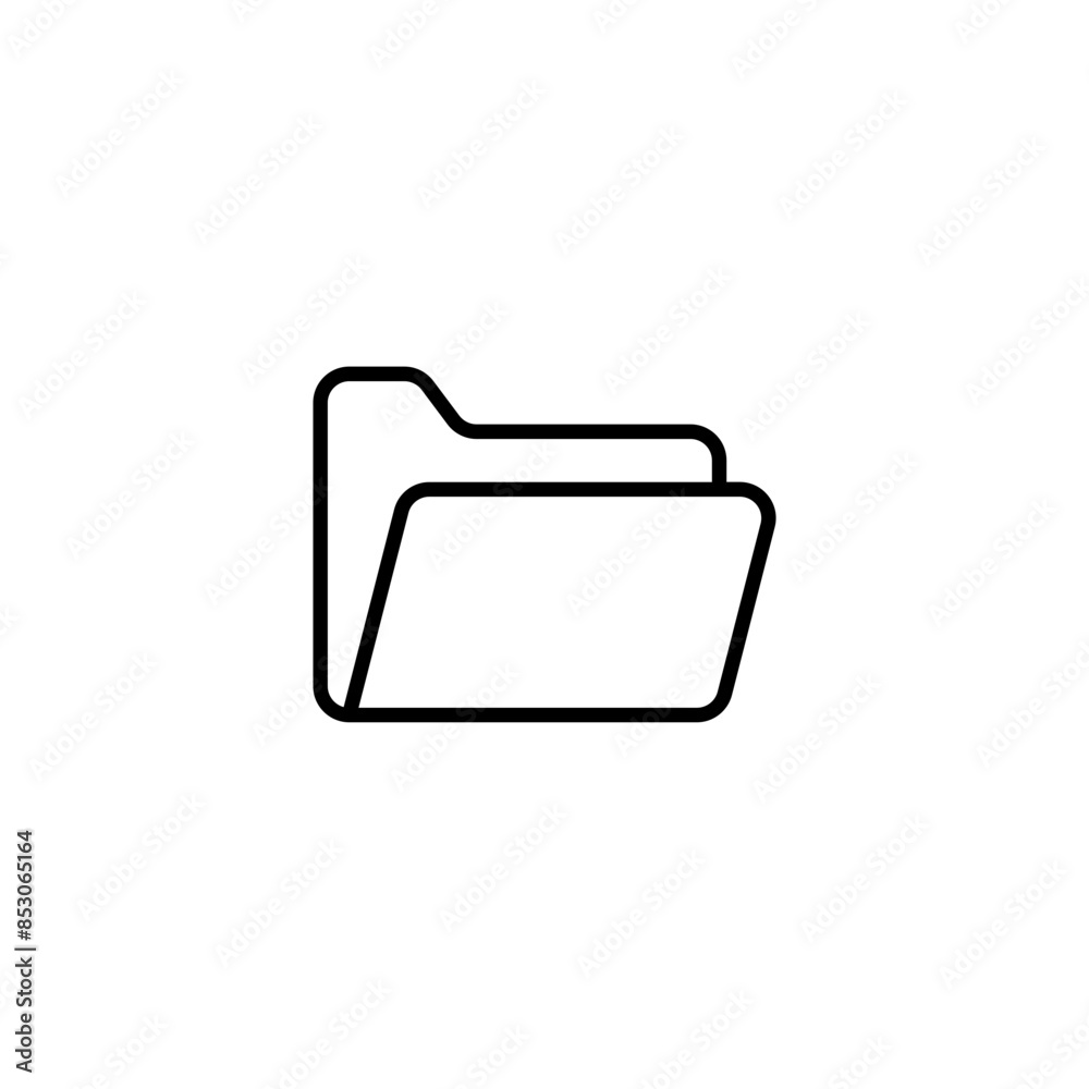 Aufkleber open folder icon, file document archive icon sign - data storage folder file document icon button