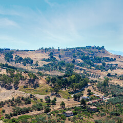 View from Valley of Temples, Agrigento, Sicily, Italy