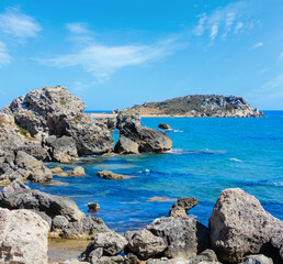 Sea beach near Rocca di San Nicola, Agrigento, Sicily, Italy