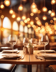 Blurred restaurant background