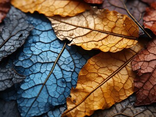 Fototapeta premium colorful autumn leaves background stock photo
