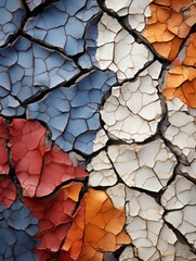 colorful cracked paint on the wall of a building