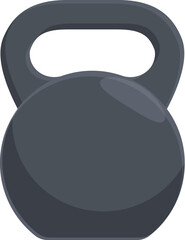 Grey kettlebell standing for weight training and bodybuilding