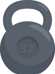 Kettlebell sitting on a white background, ready for weight training and exercise