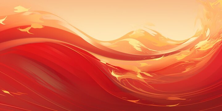 Abstract red and orange wave pattern background