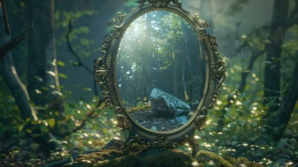 Obraz premium The Shimmering Portal A Glimpse into a Whimsical World