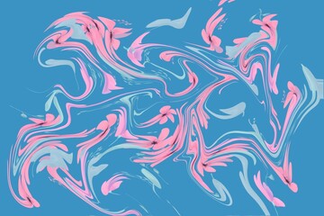 Fototapeta premium Colorful swirl waves abstract pattern background for PC wallpaper and aesthetic wallpaper.