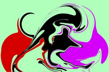 Colorful swirl waves abstract pattern background for PC wallpaper and aesthetic wallpaper.