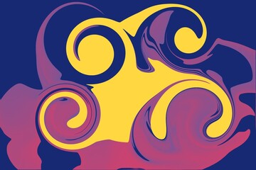 Colorful swirl waves abstract pattern background for PC wallpaper and aesthetic wallpaper.