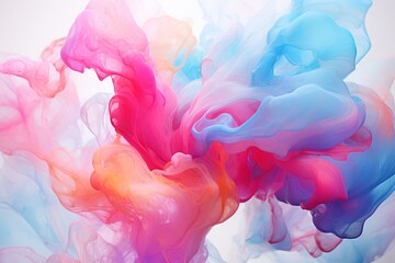 colorful ink on a white background