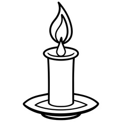 burning candle vector