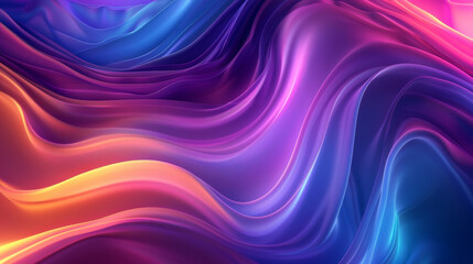 Fototapeta premium Colorful abstract wavy pattern with vibrant hues of purple, pink, and blue. Perfect for backgrounds, wallpapers, and creative design projects.