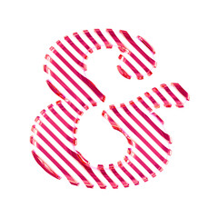 White symbol with pink diagonal ultra thin straps