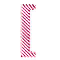 Obraz premium White symbol with pink diagonal ultra thin straps