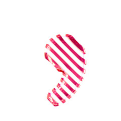 White symbol with pink diagonal ultra thin straps