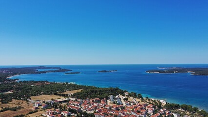 Luftbild – Fazana - Istrien Kroatien im Sommer