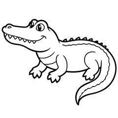 illustration of cartoon crocodile