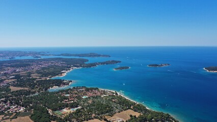 Fototapeta premium Luftbild – Fazana - Istrien Kroatien im Sommer
